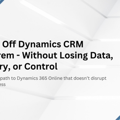 Migrate Dynamics CRM to Dynamics 365 Online