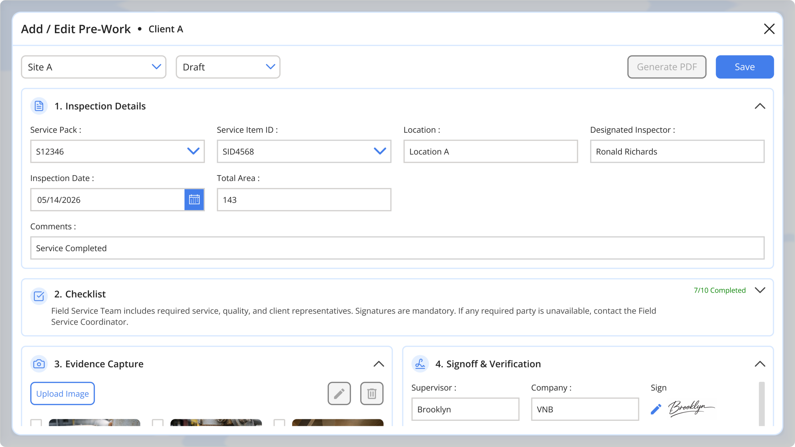Field Service and QA Inspection Power App - Field Data Capture