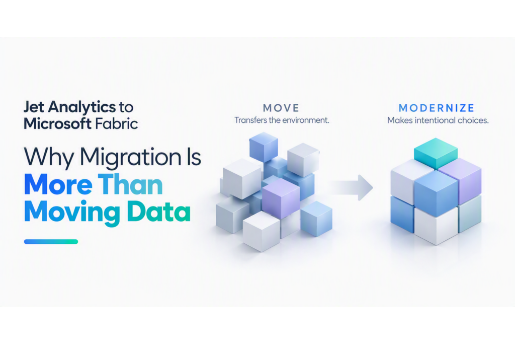 Moving from Jet Analytics to Microsoft Fabric creates an opportunity to rethink more than the platform. Explore how selective modernization can preserve business knowledge while reducing inherited complexity.